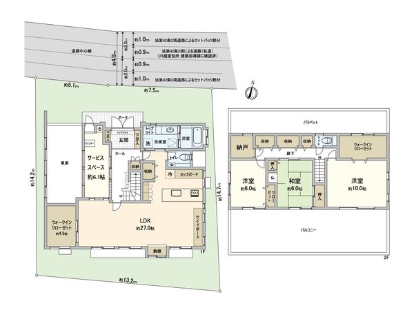 川越市西小仙波1丁目 戸建 間取図