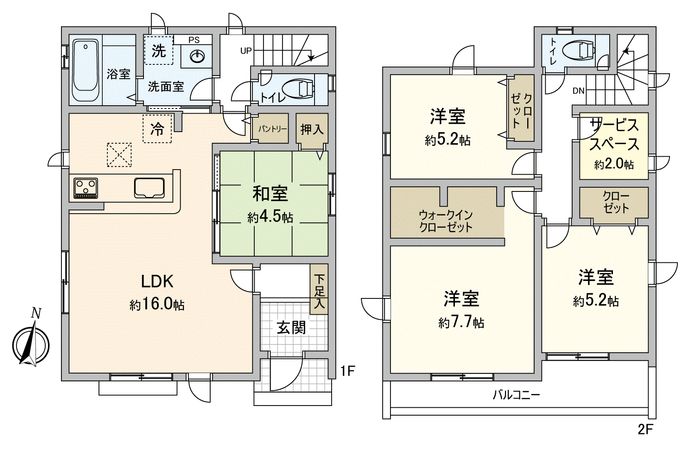 川越市大字的場新築戸建7号棟 間取図