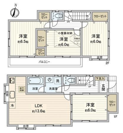 川越市岸町1丁目戸建 間取図(平面図) 川越市岸町1丁目戸建 間取図(平面図)