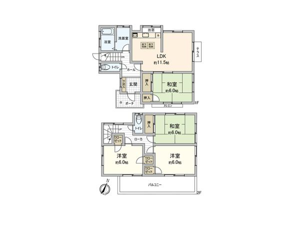 川越市大字下広谷 戸建 間取図(平面図) 川越市大字下広谷 戸建 間取図(平面図)