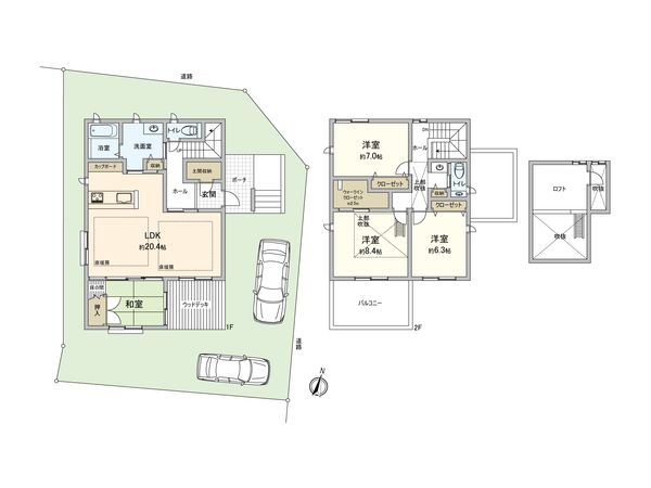 坂戸市にっさい花みず木7丁目 戸建 間取図(平面図) 坂戸市にっさい花みず木7丁目 戸建 間取図(平面図)