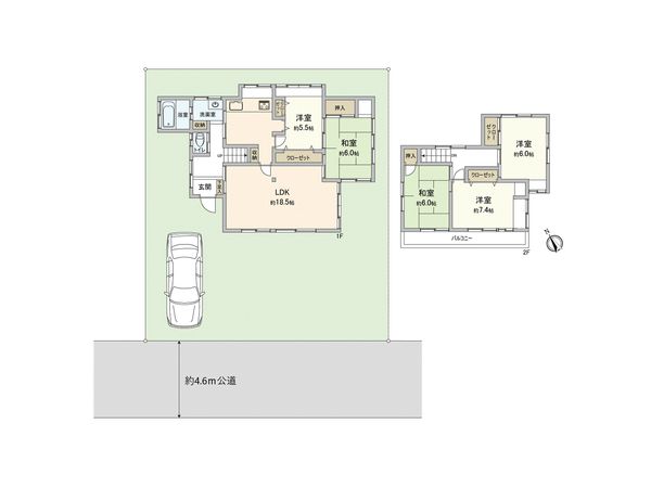 川越市大字今福 戸建 間取図(平面図) 川越市大字今福 戸建 間取図(平面図)