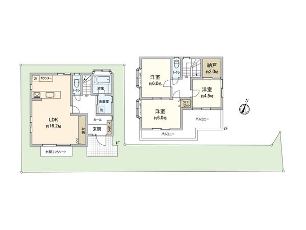 川越市砂新田4丁目 戸建 間取図(平面図) 川越市砂新田4丁目 戸建 間取図(平面図)