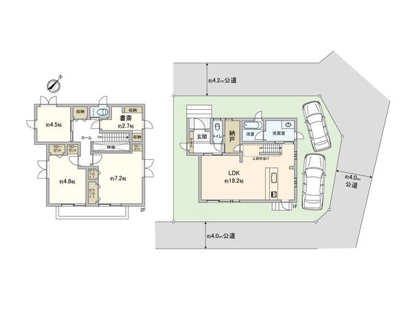 川越市砂新田5丁目 戸建 間取図(平面図)