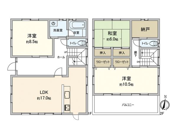 坂戸市にっさい花みず木2丁目 戸建 間取図(平面図) 坂戸市にっさい花みず木2丁目 戸建 間取図(平面図)