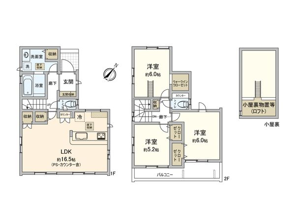 川越市大字藤間 新築戸建 間取図(平面図) 川越市大字藤間 新築戸建 間取図(平面図)