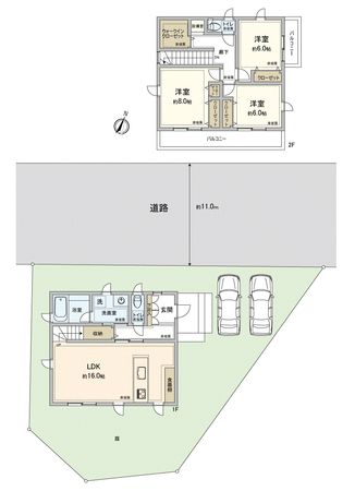 川越市大字笠幡 戸建 間取図(平面図) 川越市大字笠幡 戸建 間取図(平面図)