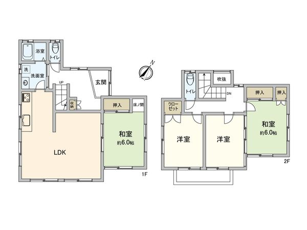 東松山市旗立台 戸建 間取図(平面図)