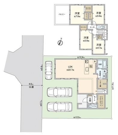 鶴ヶ島市大字五味ケ谷新築戸建 間取図(平面図) 鶴ヶ島市大字五味ケ谷新築戸建 間取図(平面図)