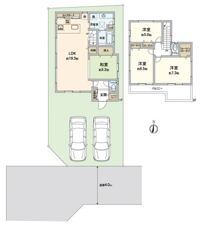 川越市月吉町新築戸建 間取図(平面図) 川越市月吉町新築戸建 間取図(平面図)