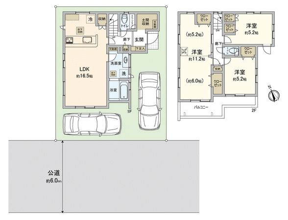 鶴ヶ島市大字下新田新築戸建 間取図(平面図) 鶴ヶ島市大字下新田新築戸建 間取図(平面図)