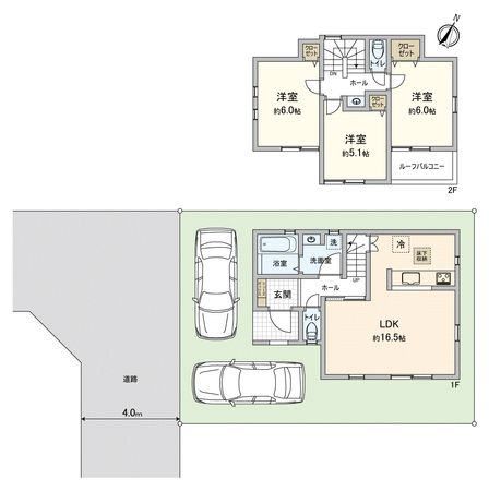 川越市豊田町1丁目新築戸建 間取図(平面図) 川越市豊田町1丁目新築戸建 間取図(平面図)