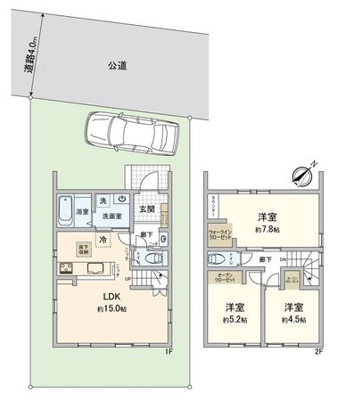 川越市寿町1丁目新築戸建 間取図(平面図) 川越市寿町1丁目新築戸建 間取図(平面図)
