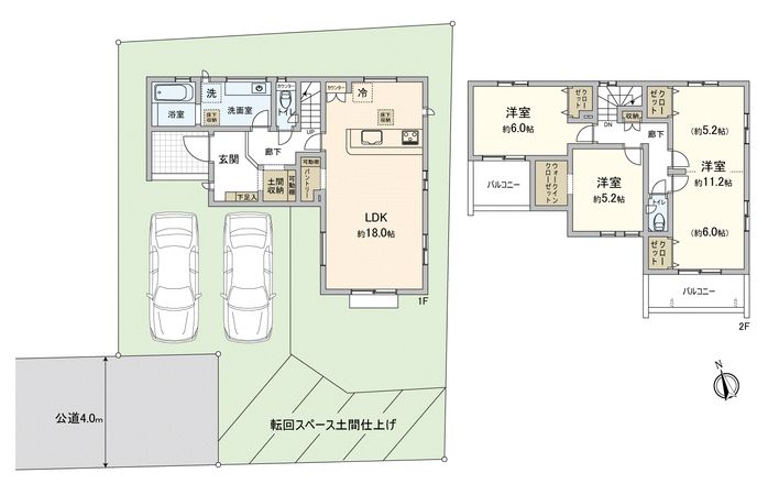 川越市大字砂新築戸建 間取図(平面図) 川越市大字砂新築戸建 間取図(平面図)