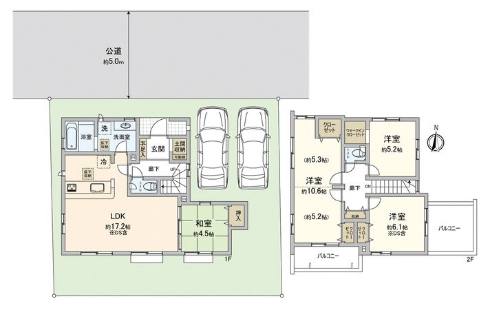 川越市霞ケ関北3丁目新築戸建 間取図(平面図) 川越市霞ケ関北3丁目新築戸建 間取図(平面図)