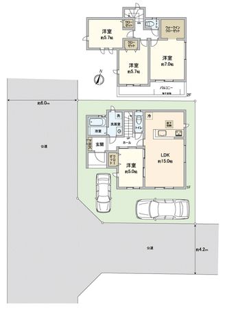 川越市的場1丁目新築戸建 間取図(平面図) 川越市的場1丁目新築戸建 間取図(平面図)