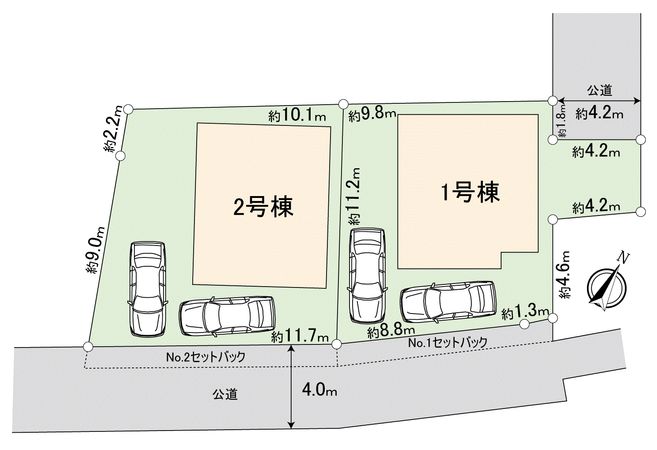 川越市かし野台2丁目新築戸建1号棟 全体区画図 川越市かし野台2丁目新築戸建1号棟 全体区画図
