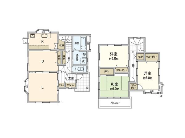 川越市三久保町 戸建 間取図(平面図) 川越市三久保町 戸建 間取図(平面図)