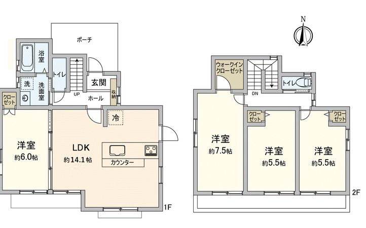 川越市霞ケ関北2丁目 戸建 間取図(平面図) 川越市霞ケ関北2丁目 戸建 間取図(平面図)