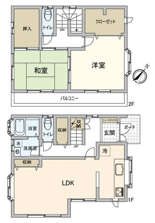 坂戸市関間3丁目戸建 間取図(平面図) 坂戸市関間3丁目戸建 間取図(平面図)
