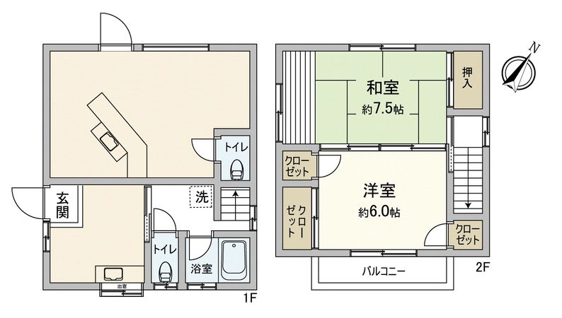 志木市幸町4丁目 店舗付住宅 間取図(平面図) 志木市幸町4丁目 店舗付住宅 間取図(平面図)