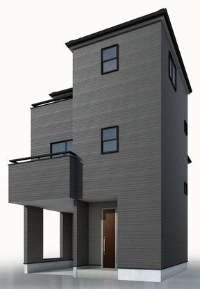 川越市旭町3丁目新築戸建2号棟 外観パース図