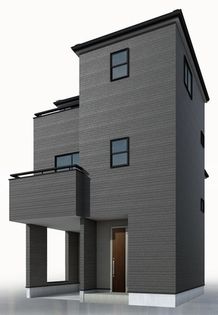 川越市旭町3丁目新築戸建2号棟 外観パース図