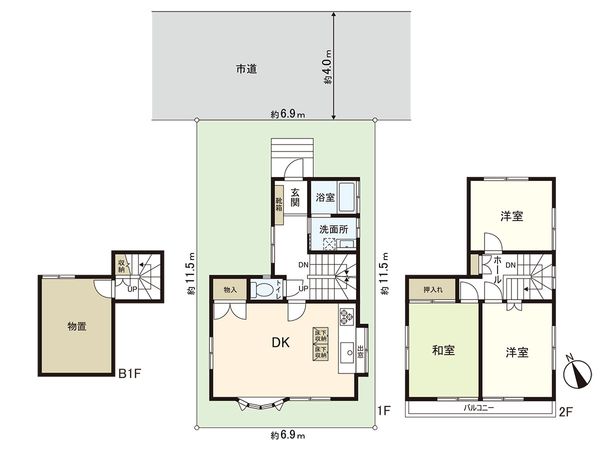 川越市南大塚5丁目 戸建 間取図(平面図)