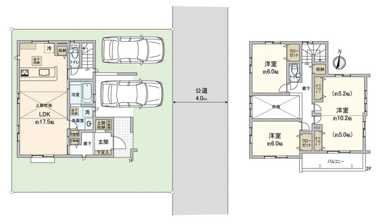 川越市霞ケ関北4丁目新築戸建 間取図(平面図)