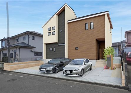 川越市かすみ野3丁目新築戸建 外観パース図
