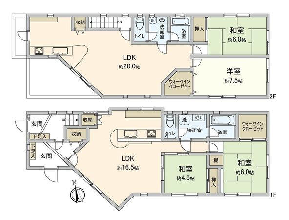 川越市大字木野目 戸建 間取図(平面図) 川越市大字木野目 戸建 間取図(平面図)