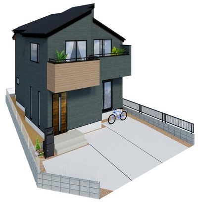 川越市大字扇河岸新築戸建 外観パース図 川越市大字扇河岸新築戸建 外観パース図