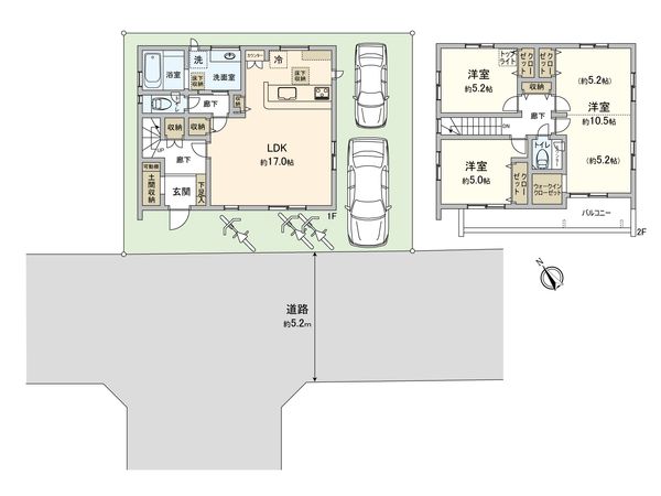 坂戸市千代田2丁目新築戸建 間取図(平面図)