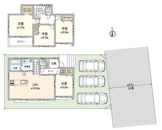 川越市中台3丁目新築戸建C号棟 間取図(平面図)