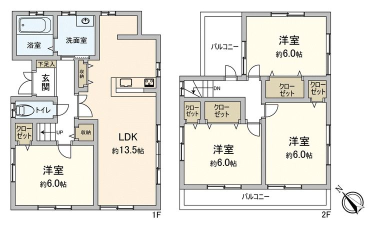 川越市大字砂久保戸建 間取図(平面図) 間取図(平面図)