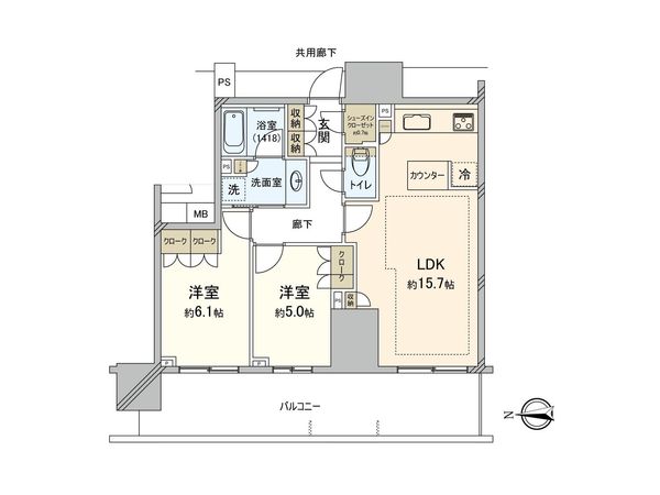 パークホームズ川越新富町アドーア 間取図(平面図)