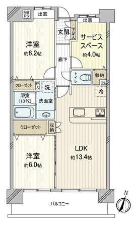ライオンズマンション川越駅東 間取図(平面図) ライオンズマンション川越駅東 間取図(平面図)