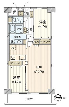 メゾンむさし野 間取図(平面図) 間取図(平面図)