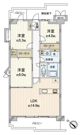 グリーンプラザ川越 間取図(平面図) 間取図(平面図)
