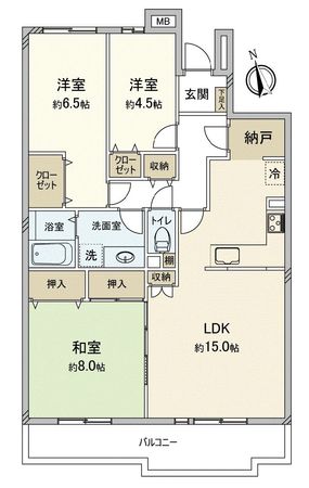 リバーサイド壱番街5号棟 間取図(平面図) 間取図(平面図)