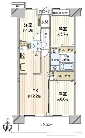 川越パーク・ホームズ 間取図(平面図)