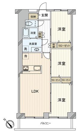 若葉台マンション 間取図(平面図) 間取図(平面図)