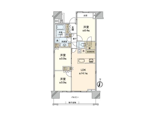 パークホームズ川越ザレジデンス 間取図(平面図) 間取図(平面図)