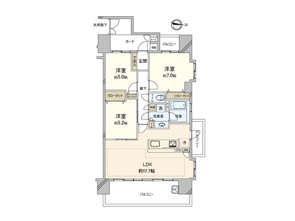 ユアコート川越カレナ 間取図(平面図) 間取図(平面図)