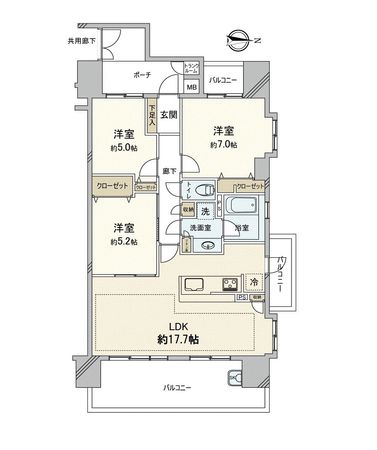 ユアコート川越カレナ 間取図(平面図)