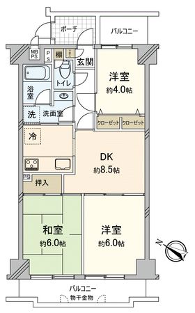 NICライブステイツ川越南大塚 間取図(平面図)
