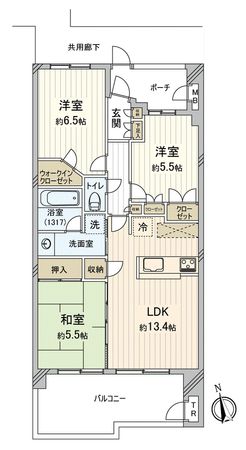 サンクレイドル若葉ヴァローレ 間取図(平面図)