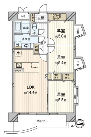 レジェンド北坂戸 間取図(平面図)