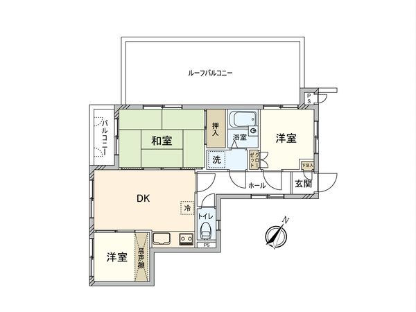 セザール第二上福岡 間取図(平面図) セザール第二上福岡 間取図(平面図)