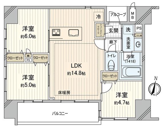 レジデンシャルステート川越 間取図(平面図) レジデンシャルステート川越 間取図(平面図)